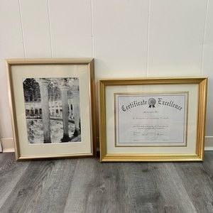 Certificate Frames fits 8” x 10” pictures GOLD